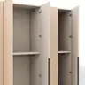 Drehtürenschrank Loretto - B ca. 280 cm, Lack matt, Sand