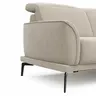 Ecksofa Amadena - 2-Sitzer mit Ecke rechts inkl. Relaxfunktion motorisch, Sitzvorzug und Kopfteilverstellung, Stoff, Creme