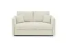 Sofa JORDEN - 2-Sitzer inkl. Schlaffunktion, verstellbaren Armlehnen, Stoff, Creme