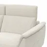 Ecksofa Nevin - Longchair links mit 2-Sitzer rechts, inkl. Kopfpolsterverstellung, Stoff, Weiß