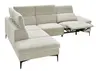 Ecksofa Felipa - Ecke links mit 2,5-Sitzer inkl. Relaxfunktion (motorisch) und Kopfteil verstellbar, Stoff, Natur