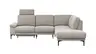 Ecksofa Matero - 2-Sitzer mit Ecke rechts inkl. Relaxfunktion motorisch und Sitzvorzug, Stoff, Hellgrau