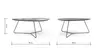Couchtisch Fano - LBH ca. 96x86x38 cm, HPL Laminat, Bronze