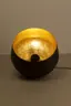 Bodenleuchte- DH ca. 50x50 cm, Stahl vernickelt, Schwarz, Gold