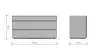 Kommode Loretto - BHT ca. 135x70x53 cm, Lack matt, Anthrazit