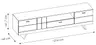 TV-Lowboard - B ca. 216 cm, Alpinweiß, Coast Evoke Eiche Nachbildung, Weiß Hochglanz