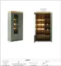 Vitrine - mit Beleuchtung, B ca. 88 cm, Salbeigrün, Eiche Evoke Nachbildung
