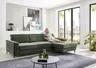 Ecksofa - 3-Sitzer mit Longchair rechts, Stoff, Moos