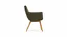 Armlehnstuhl Calgary - Leder, Olive