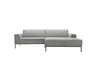 Ecksofa Morten - 1,5-Sitzer, Longchair rechts, Stoff, Grau