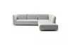 Ecksofa Motone - 2,5-Sitzer mit Ecke rechts, Stoff, Hellgrau