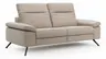 Sofa Rafaela 2.0 - 2,5-Sitzer inkl. Kopfteil verstellbar, Leder, Champagner