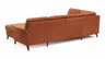 Wohnlandschaft Almyra - Ottomane links, 2,5-Sitzer, Longchair rechts, Stoff, Kupfer