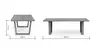 Esstisch Belfast - LB ca. 220x100 cm, Eiche massiv, mit Metalleinlage im Gestell