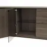 Mediaboard Saratoga - Buche massiv, silbergrau geölt