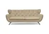 Sofa CHIRA - 3-Sitzer, Stoff, Graubraun