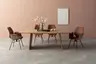 Armlehnstuhl Penthouse -  Leder, Rost, Stoff, Beige-Rost, Drehbar