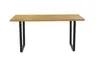 Esstisch - LB ca. 160x80 cm, Wildeiche Nachbildung, Schwarz