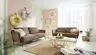 Sofa CARLLOTA - 3-Sitzer, Stoff, Taupe