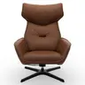 Relaxsessel Helge - Leder Anilin, Cognac
