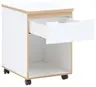 Rollcontainer - B ca. 45 cm, Weiß, Artisan Eiche Nachbildung