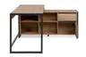 Eckschreibtisch- LB ca. 139x60 cm, Eiche Dekor, Anthrazit