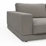 Megasofa Juni Lounge - B ca. 292 cm, Leder, Silbergrau