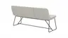 Polsterbank Macano - B ca. 180 cm, Stoff, Hellgrau