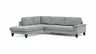 Ecksofa Oviedo - Ecke links mit 2,5-Sitzer inkl. Drehsitz, Stoff, Hellgrau