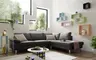 Ecksofa COOL - 2,5-Sitzer mit Ecke rechts, Querschläfer, Stoff, Mocca