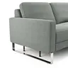 Ecksofa Anna - 2,5-Sitzer mit Ecke rechts, inkl. Relaxfunktion (motorisch), Stoff, Grau