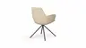 Armlehnstuhl Pegara -  Leder, Beige, Gestell Stativ
