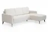 Ecksofa - 2,5-Sitzer mit Longchair rechts, Stoff, Creme