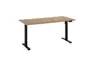 Schreibtisch - höhenverstellbar, LB ca. 137x68 cm, Eiche Dekor, Stahl, Schwarz