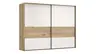 Schwebetürenschrank Viana - B ca. 278 cm, Furnier, Balkeneiche, Weiß