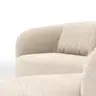 Ecksofa Karasu - 3-Sitzer mit Ottomane rechts, Stoff, Natur