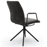 Armlehnstuhl Sedana - drehbar, Stoff, Dunkelgrau