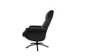 TV-Sessel MORTON mit Hocker - drehbar, Relaxfunktion, Stoff, Grau