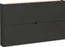 Schuhschrank GIANNA - B ca. 140 cm, Graphit, Navarra Eiche Nachbildung