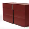 Kommode Loretto - BHT ca. 127x70x51 cm, Lack matt, Bordeaux