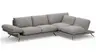Ecksofa Valdemoro - 2,5-Sitzer mit Longchair rechts inkl. Rückenlehne verstellbar, Stoff, Grau