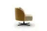 Sessel Cuneo - drehbar, Stoff, Senfgelb, Leder, Senfgelb