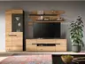 Wohnwand Canu - Basalt grau, Artisan Eiche Nachbildung