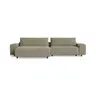 Ecksofa Sorano Plus - Longchair links - 1,75 Sitzer, Stoff, Graubeige