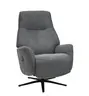 TV-Sessel MARCELAS - drehbar, Relaxfunktion, Kopfteilverstellung, Stoff, Grau