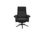 TV-Sessel MORTON mit Hocker - drehbar, Relaxfunktion, Stoff, Grau