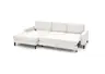 Ecksofa CALM MOVE 2.0 - Longchair links mit 2,5-Sitzer, Schlaffunktion, Feincord, Weiß