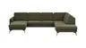 Wohnlandschaft Enna - Longchair links, 2,5-Sitzer, Ecke rechts, Stoff, Olive