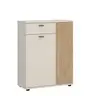 Schuhschrank - B ca. 80 cm, Kaschmir, Cremona Eiche Nachbildung