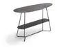 Konsolentisch Fano - BHT ca. 120x75x45 cm, HPL, Graubraun